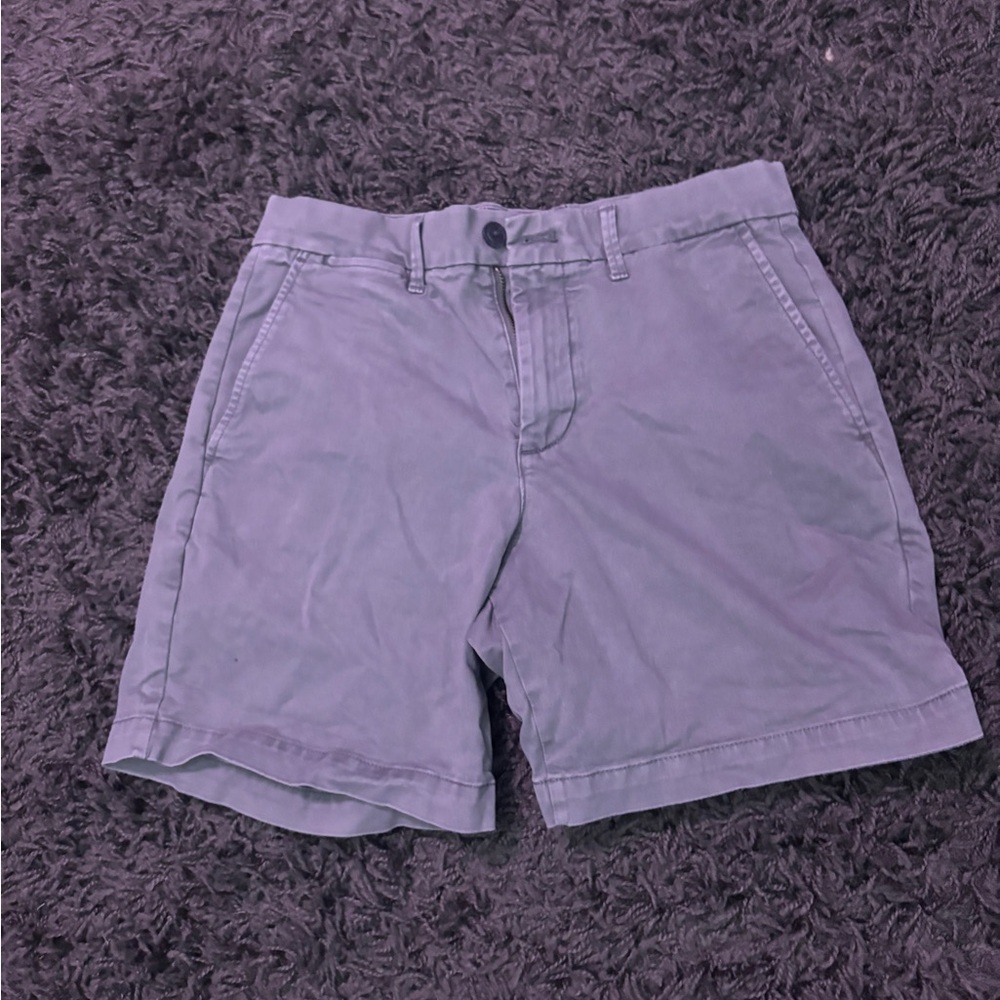 Worn Gray Gap dress shorts
